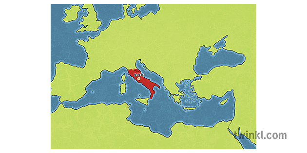 Map of Roman Territory 264 BC Illustration - Twinkl