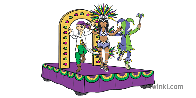 Mardi gras carnival vector illustration tradução é em francês para