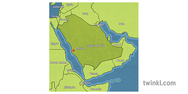 Mecca Map Location Place Islam Religion Mps Ks2 Illustration Twinkl