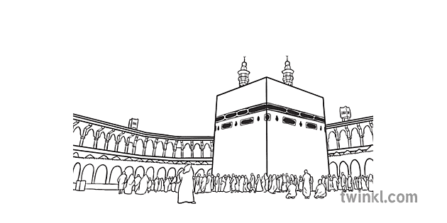 Disegni Da Colorare Mecca Eid Al Adha Illustration - Twinkl