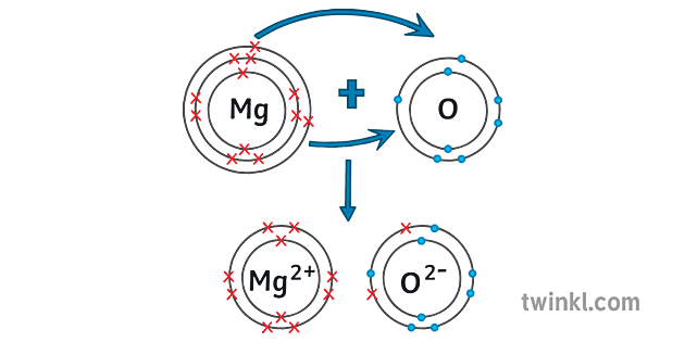 Mgo Ionic Bond Dot And Cross Diagram Science Ks4 Illustration Twinkl