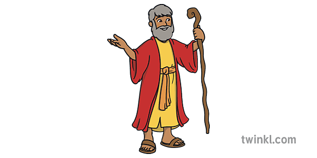 Moses Parts Red Sea Illustration