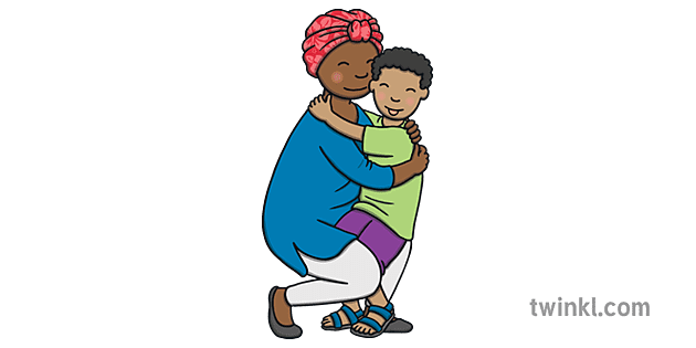 Mother Hugging Child Kind Affection Love Mothers Day KS1 Illustration - Mother Hugging Child Kind Affection Love Mothers Day KS1 Illustration -