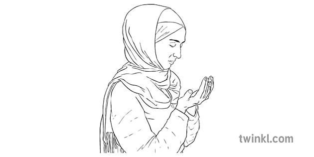 muslim woman karakia islam karakia ks2 pango me ma Illustration - Twinkl