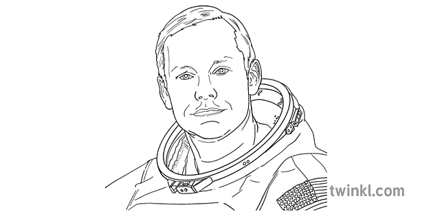 neil armstrong retrato hombre espacio luna americano usa explorer planit