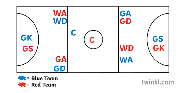 cancha de netball Illustration - Twinkl