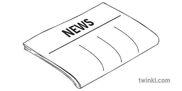 沒有新聞是好消息報紙諺語成語主題ks2 Bw Rgb Illustration