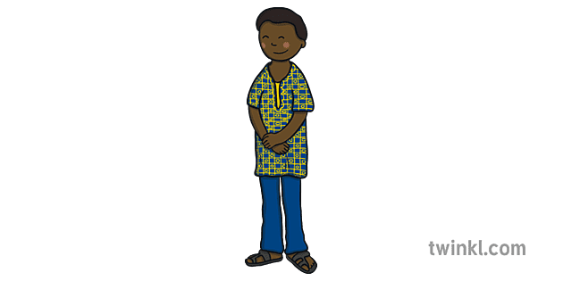 Norteafricano Nigeriano Padre Papa Hombre Persona Gente De Pie Ks1