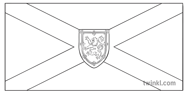 Nova Scotia Canada Flag In Bianco E Nero Illustration Twinkl 9303