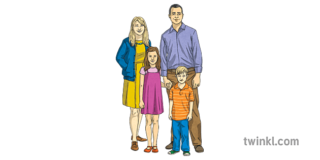 Nuclear Family Parents Children People KS2 Illustration - Twinkl