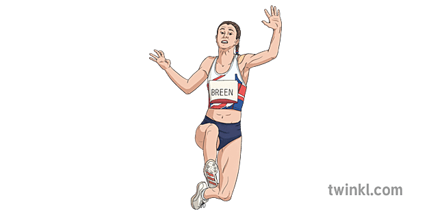 Olivia Breen Jumping Illustration - Twinkl