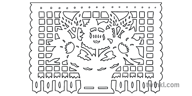 Patrones Papel Picado Ilustracion De Diseno De Plantillas De Papel Mexicano Picado Vector Set 4449