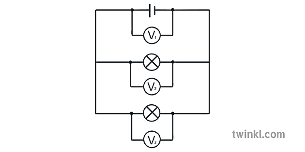 Ama Parallel Circuit 3 Ama Voltmeters Illustration Twinkl