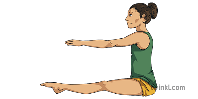 Pike Position Sitting PE Gymnastics Sports KS2 Illustration - Twinkl