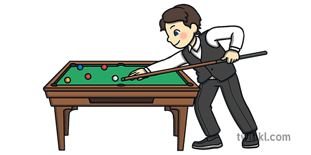 Playing Snooker Illustration - Twinkl