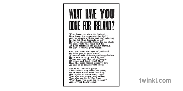 プロパガンダ ポスター アイルランドのために何をしたか