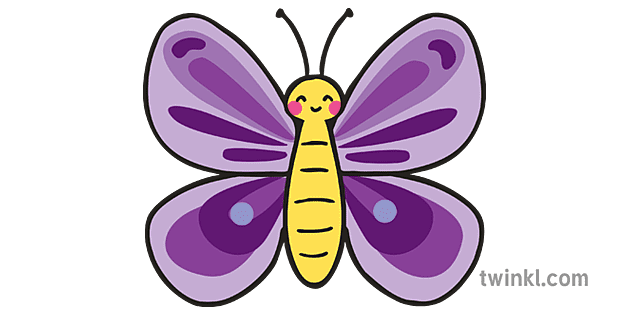 Papillon Violet Cmyk Illustration Twinkl