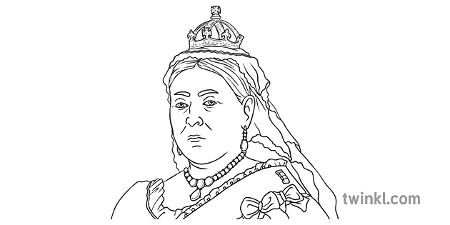 Queen Victoria I Portrait History Queen UK England Victorian KS1 Black and