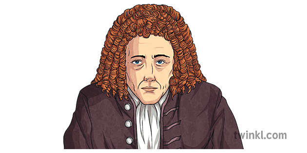 Robert Hooke Portrait Science Cells MPS KS2 Illustration - Twinkl