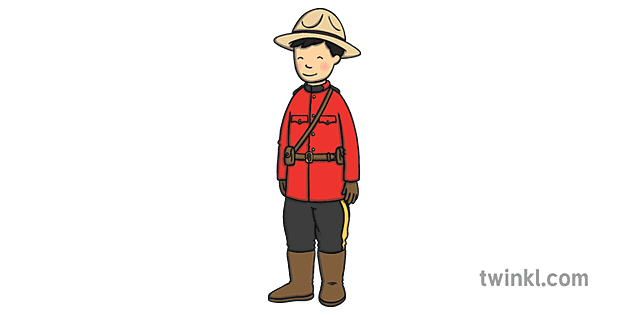 Royal Canadian Mounted Police Officer People RCMP Mountie KS1 Illustration -