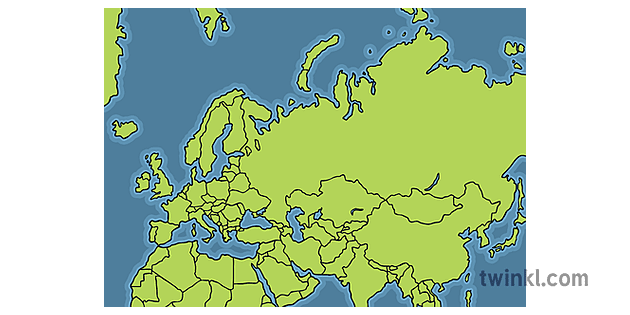 Rusland Uk Vlae Kaart Land Geografie Wereld Ks1 Illustration Twinkl