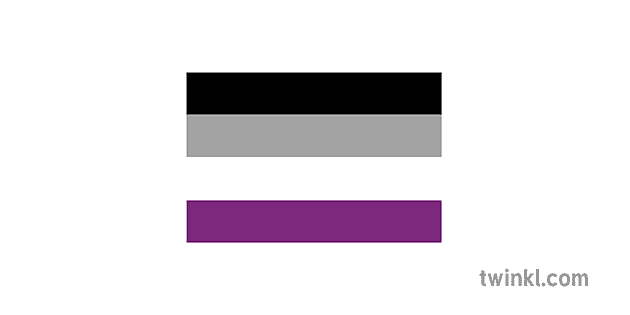 SYM Asexual Pride Flag Colour Illustration - Twinkl