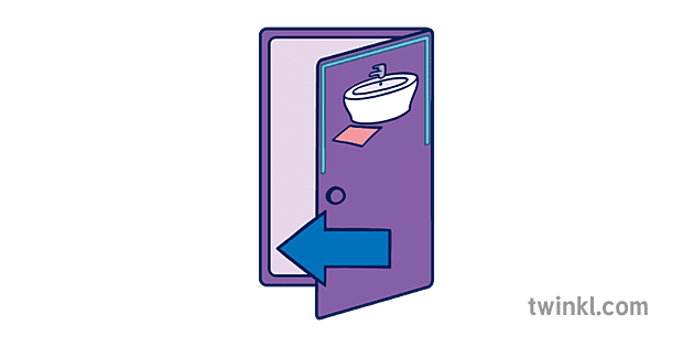 SYM Close Bathroom Door Colour - Twinkl