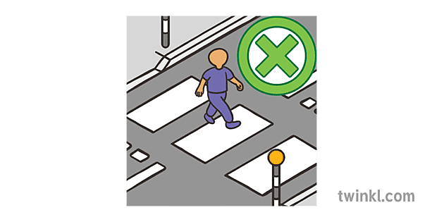 SYM Green Cross Code Colour Illustration - Twinkl