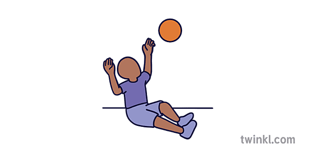 Sym Sitting Volleyball Colour Illustration Twinkl