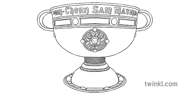 sam maguire cup award trophy ireland gaelic football ks1 black and white
