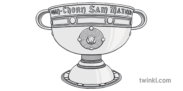 sam maguire cup award trophy ireland gaelic football ks1 Illustration ...