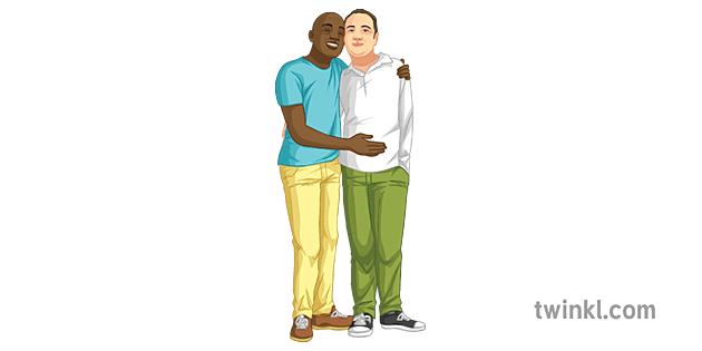 Aynı Cinsiyetten çift Yaşlı Erkek Eşcinsel Genel Ikincil Illustration