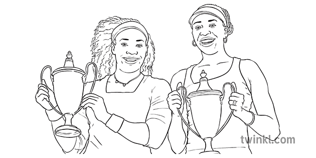 Serena Venus Williams Coloring Pages Sketch Coloring Page