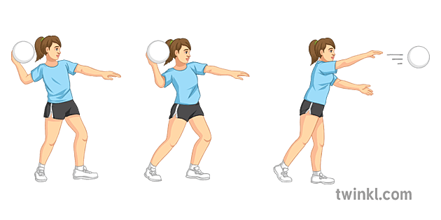 Schulter Pass Netball Sport Pe Secondary Illustration - Twinkl