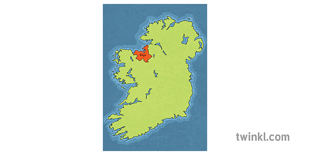 sligo map labeled Ireland county geography ks2 Illustration - Twinkl