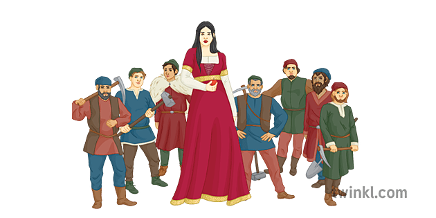 Snow White And The Seven Dwarfs Fairy Tale Character Ks3 Illustration