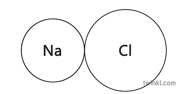 cloruro de sodio molécula ciencia diagrama máis alá de branco e negro