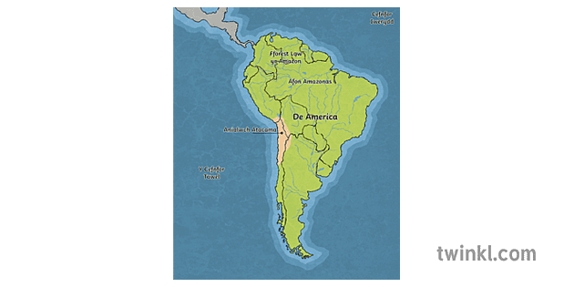 South America Map With Atacama Desert  Cartography Latam Geography MPS KS2 