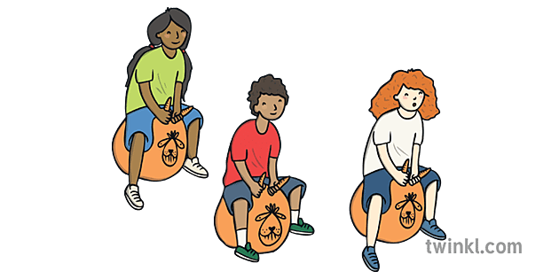 Space Hopper Race Sports Day Ks1 Illustration Twinkl