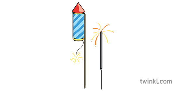 煙火和火箭篝火晚數學挑戰卡英語ks1 Illustration Twinkl