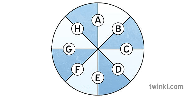 Spinner 8 Sections Illustration - Twinkl