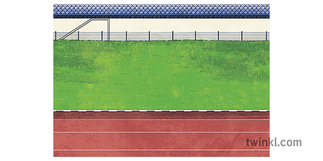 Sports Field Background Running Track Athletics KS2 Illustration - Twinkl