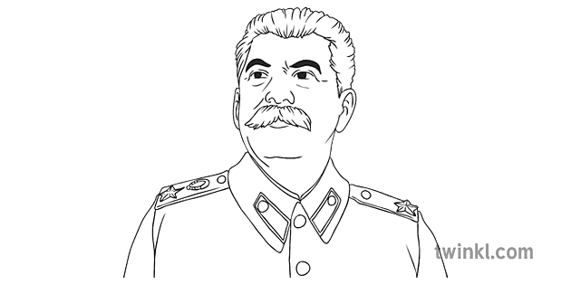 stalin potret sejarah wwii soviet kesatuan komunisme sekunder hitam dan ...