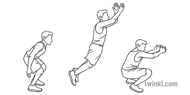 Standing Long Jump Steps Sequence Health Fitness Exercise PE Secondary Bw