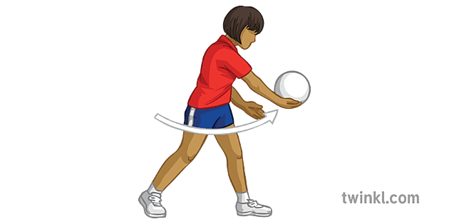 Step 3 Underarm Serve Volleyball Sequence Sport PE Secondary Illustration