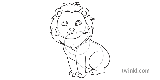 Step 5 How To Draw A Lion How To Draw Activity Classic Ks1 Black And