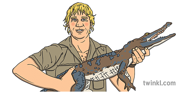 Steve Irwin Portrait Illustration - Twinkl