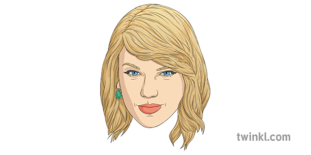 Topeng Taylor Swift Illustration - Twinkl
