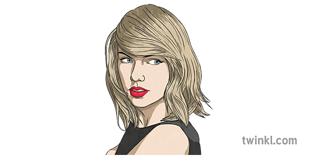 Taylor Swift Illustration - Twinkl