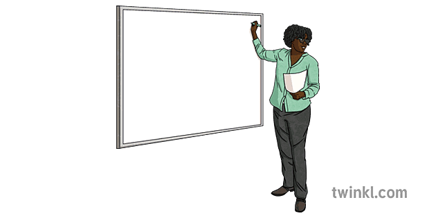 Teacher Writing on Whiteboard No Children Illustration - Twinkl Teacher Writing on Whiteboard No Children Illustration - Twinkl